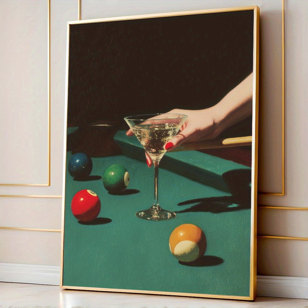 Home Decor Trends - 1 adet Vintage Bilardo Kokteyl Posteri,