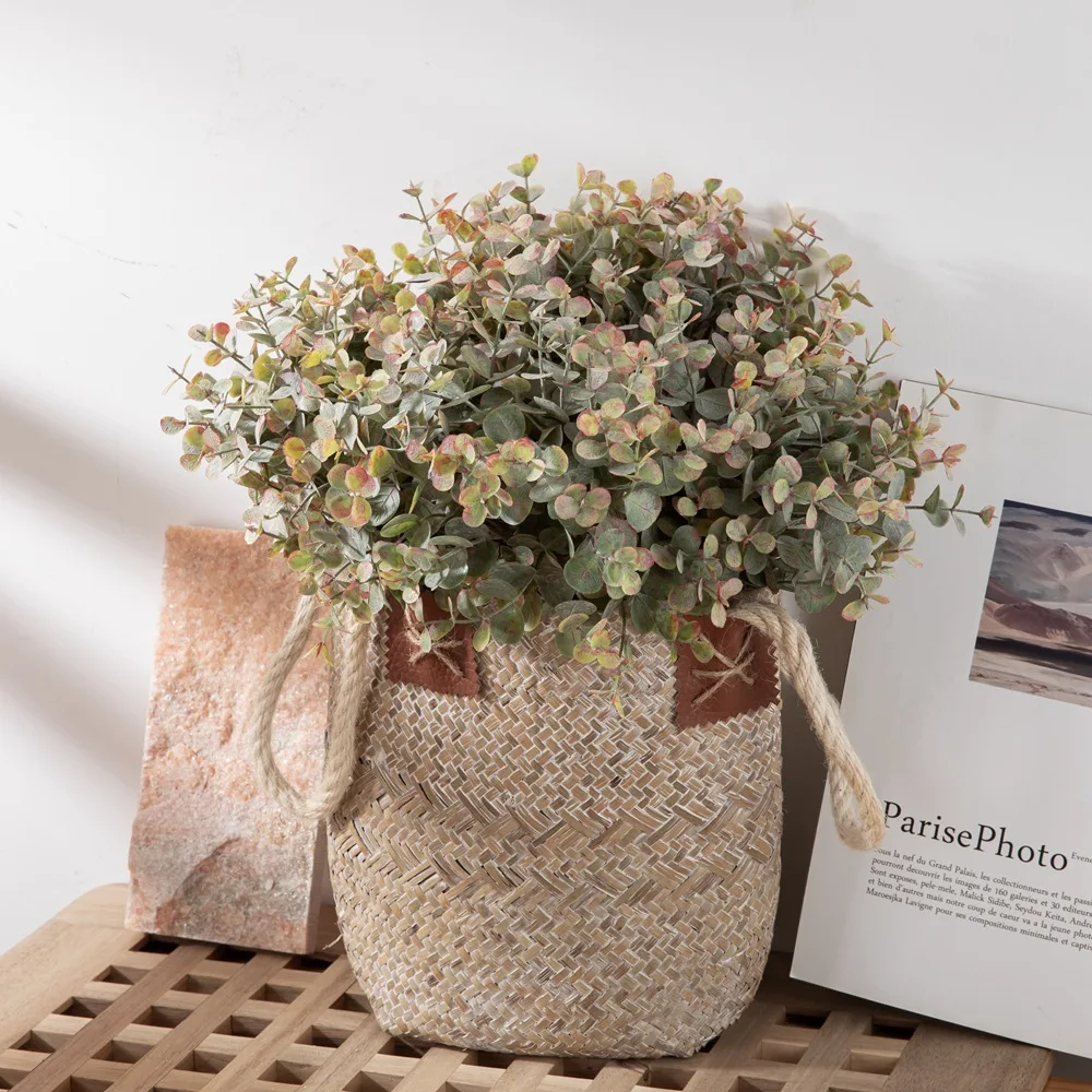 Artificial Hanging Plants - 12 adet/takım Yapay Okaliptüs Demet Para