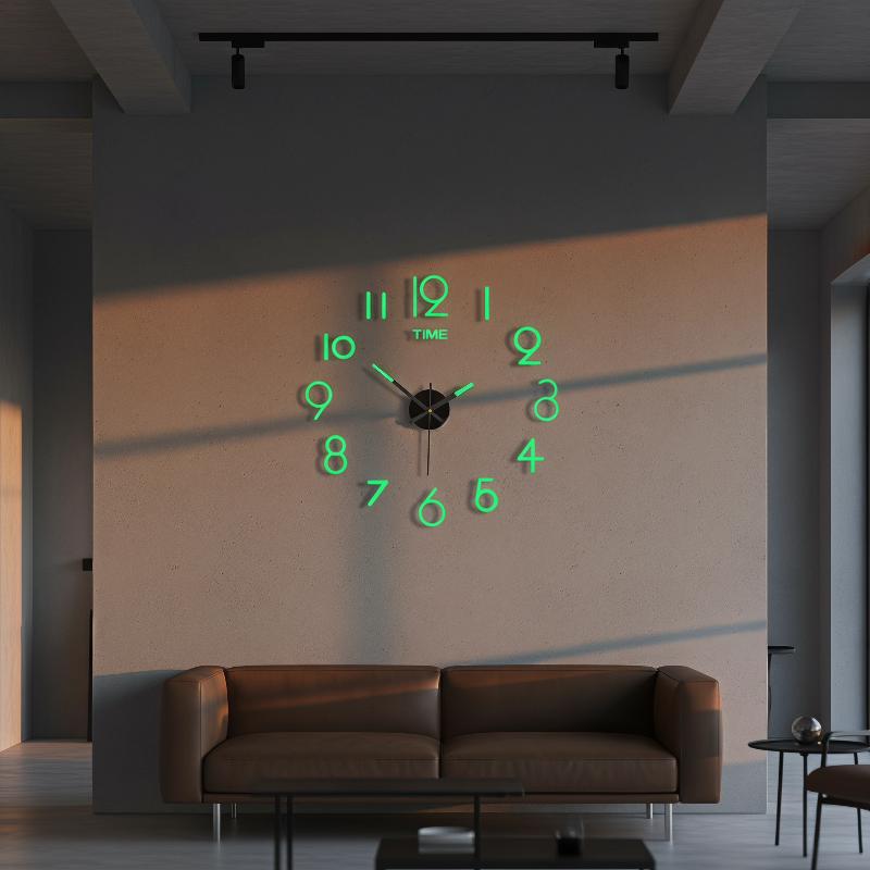 Wall Clock Silent - Akrilik Ayna 3D DIY Duvar Saati