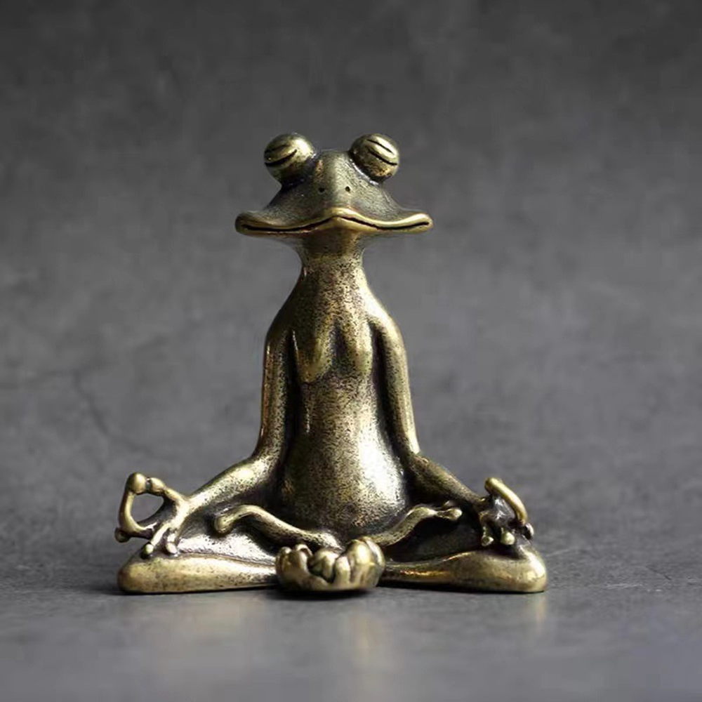 Home Decor Humacao - Vintage Pirinç Meditasyon Zen Budist Kurbağa