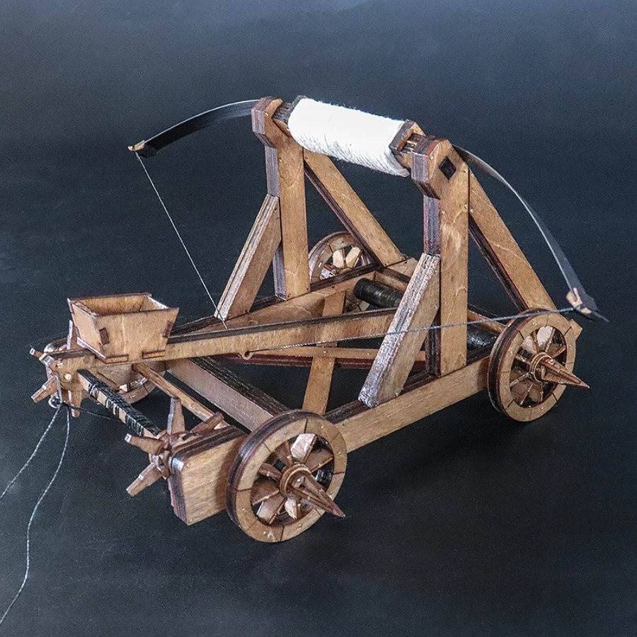 Home Decor Medieval - Ortaçağ Elastik Mancınık Modeli Antik Araba