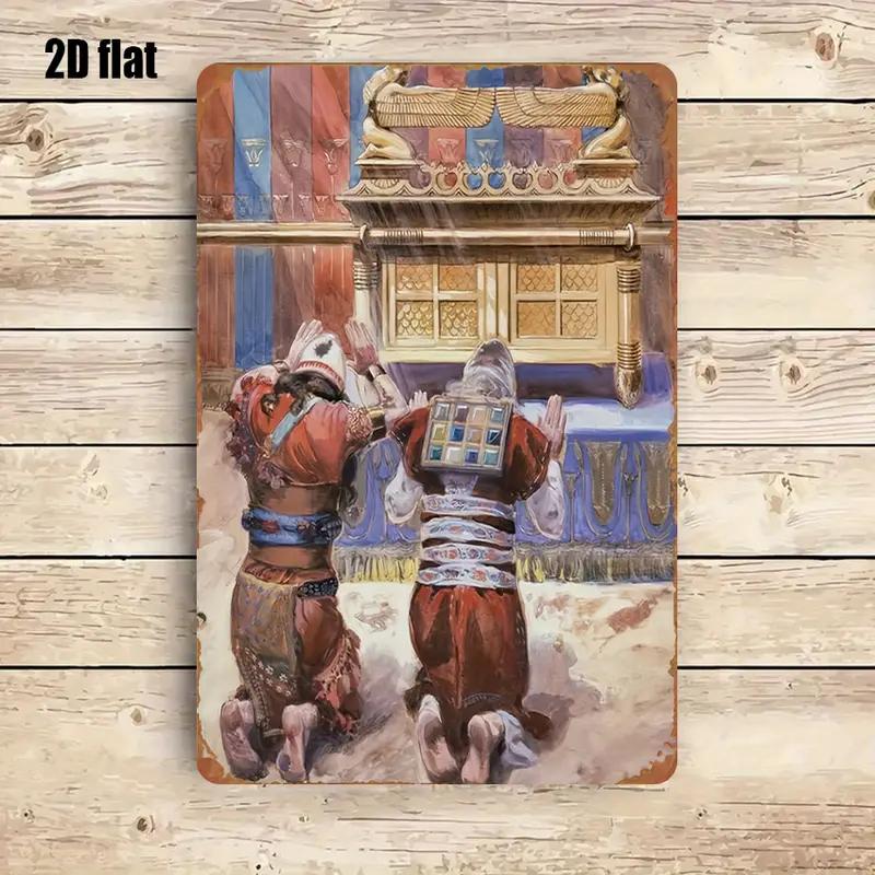 Home Decor Wall Art - CIFBUY Rustik İncil Temalı Metal Duvar