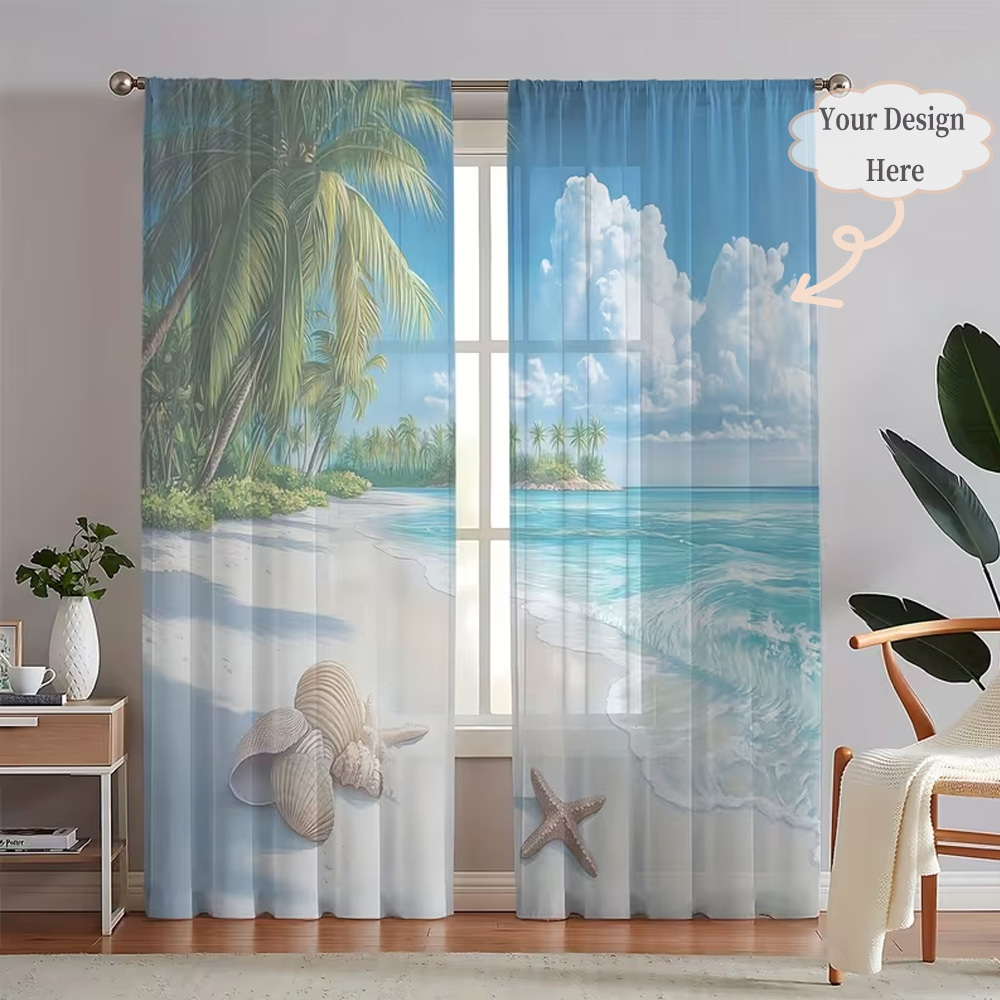 Home Decor Curtains - Özel Tasarım 2D Düz 2 Parça