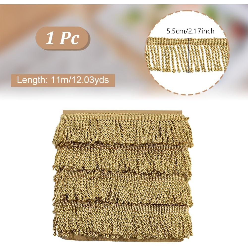 Home Decor Curtains - 12 Yard x 2.2 İnç Saçaklı