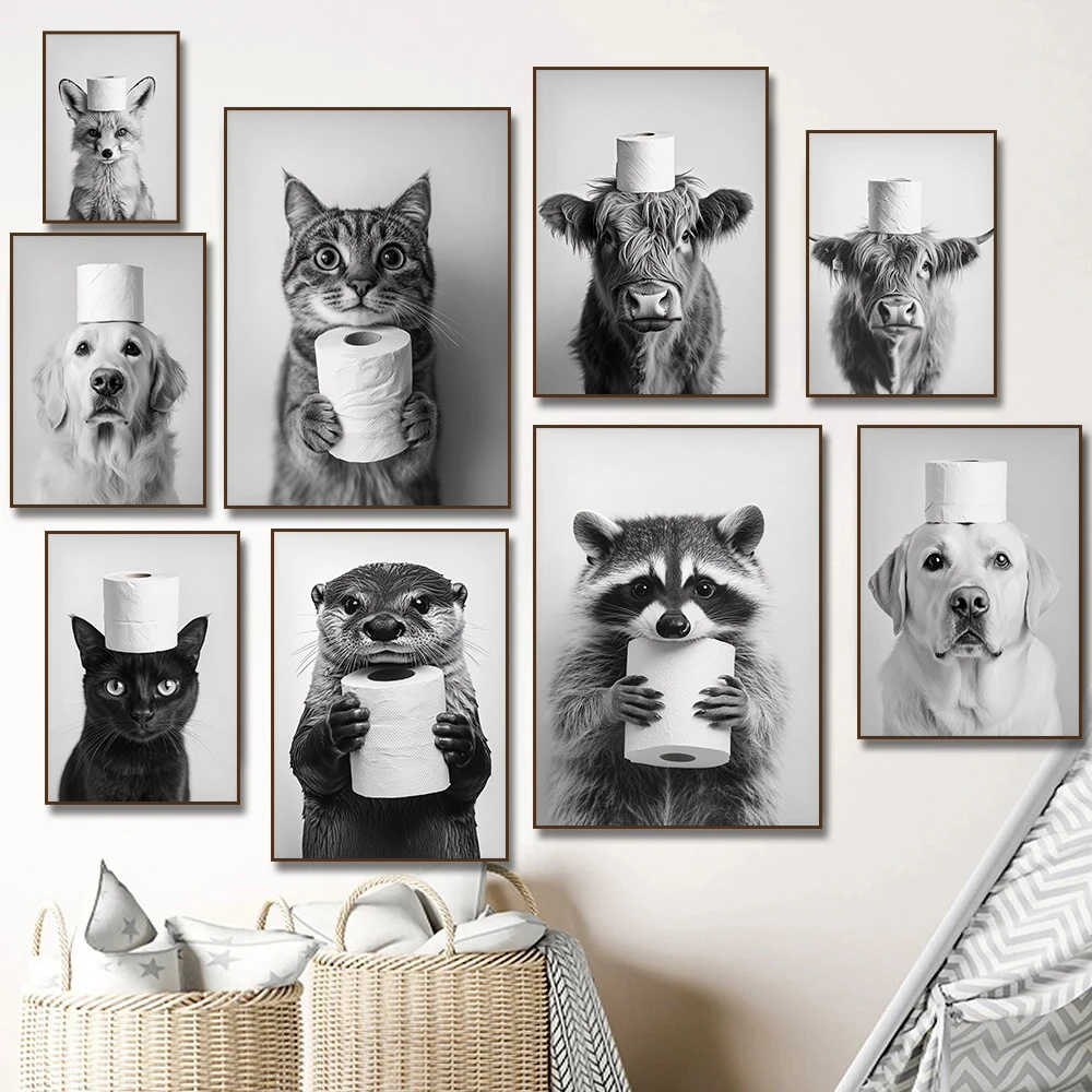 Home Decor Scrap - Yüksek Dağ İneği Su Samuru Kedi