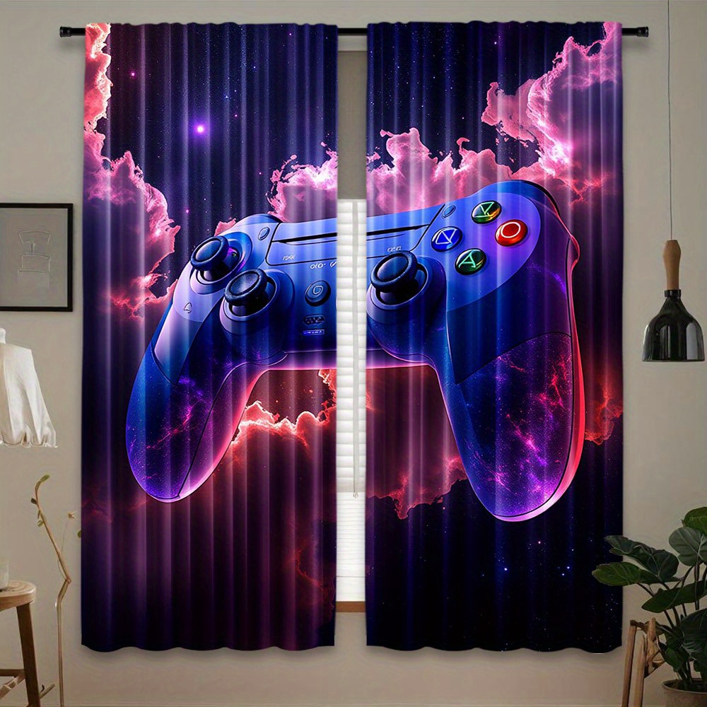 Home Decor Youtube Videos - Cyberpunk Oyun Perdesi Mavi Kırmızı Kontrol