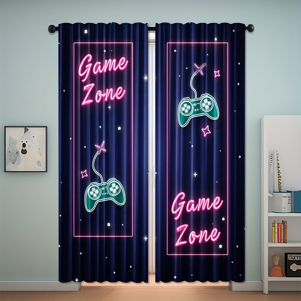 Home Decor Youtube Videos - Neon Oyun Bölgesi Video Oyunu Perde