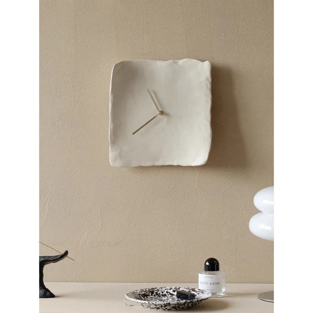 Home Decor Medieval - Ortaçağ wabi-sabi buruşuk duvar saati, İskandinav