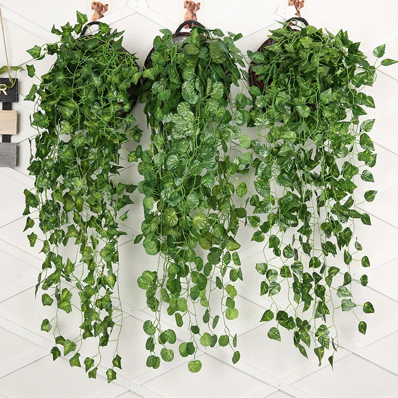 Artificial Hanging Plants - 90cm yapay yeşil turp duvara asılan