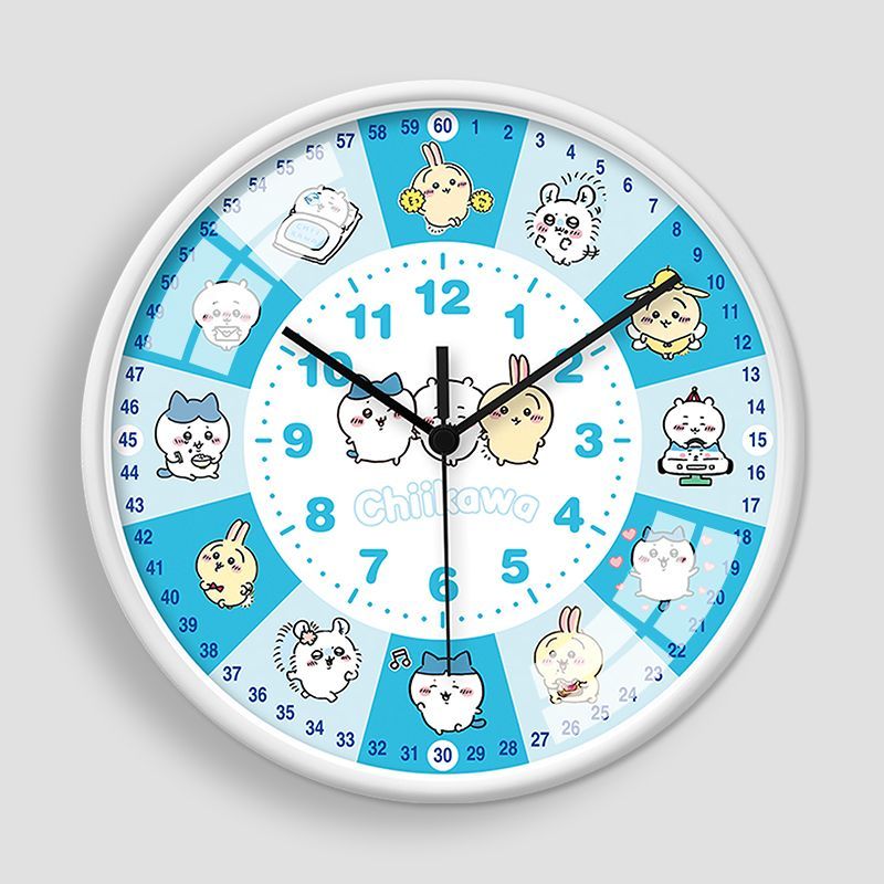 Wall Clock Silent - Anime Chiikawa Öğrenme Duvar Saati Karikatür