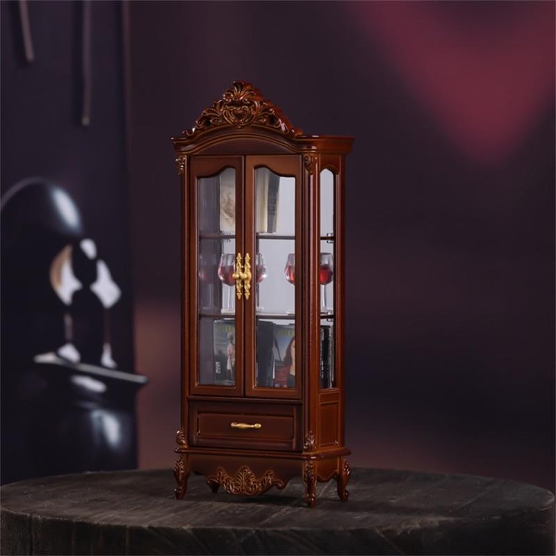 Home Decor Furniture - 1/12 Dollhouse Vintage Simülasyon Depolama Dolabı