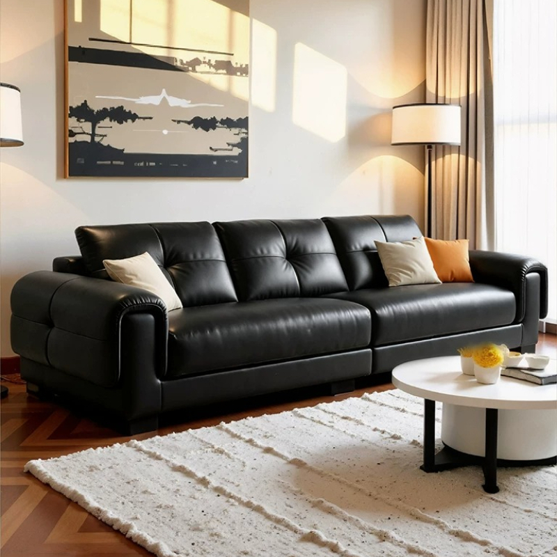Home Decor Furniture - Siyah Estetik Oturma Odası Takımı Uyuyan
