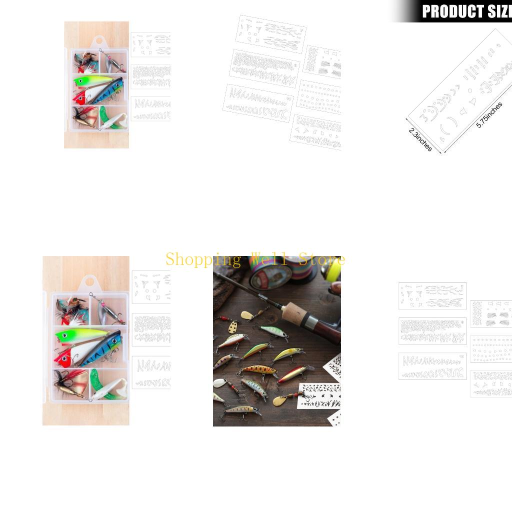 Home Decor Scrap - KX4B 6 Adet Balıkçılık Cazibesi Boyama