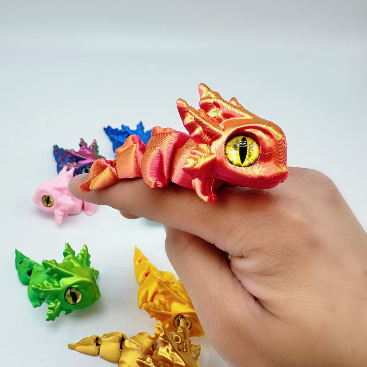 Home Decor Express - Koleksiyonluk Figürinler Sevimli 3D Baskılı Aksolotl'ler