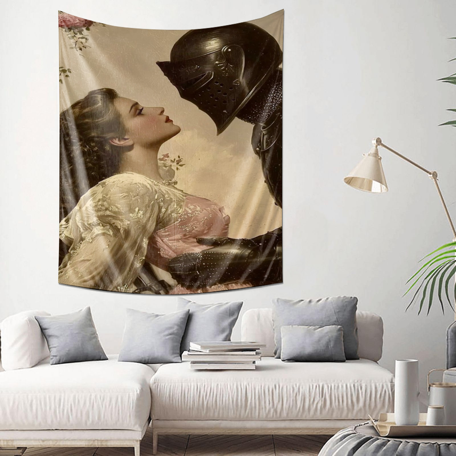 Home Decor Medieval - Zarif Şövalye ve Bayan Goblen Romantik