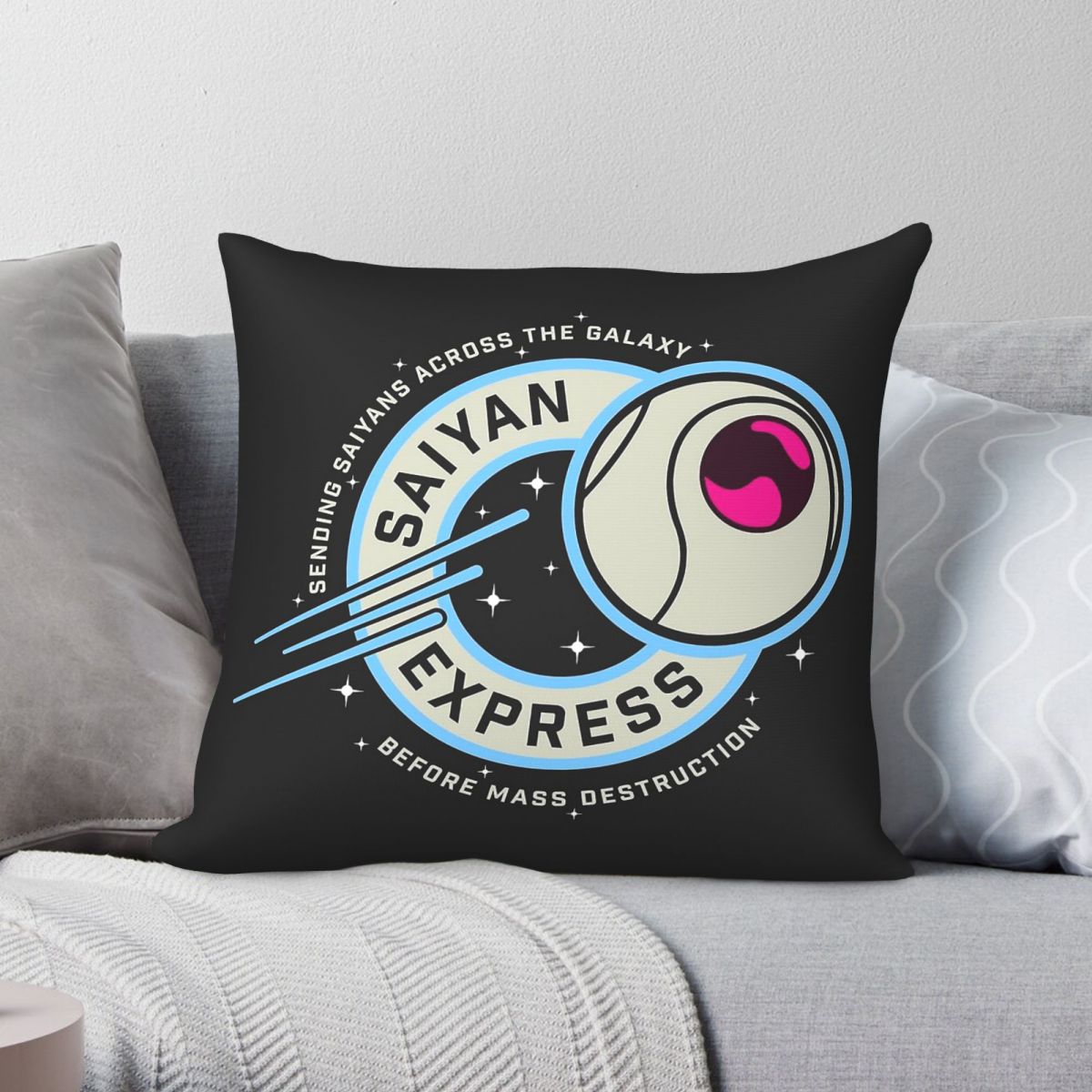 Home Decor Express - Saiyan Express Rozetli Yastık Kılıfı Polyester
