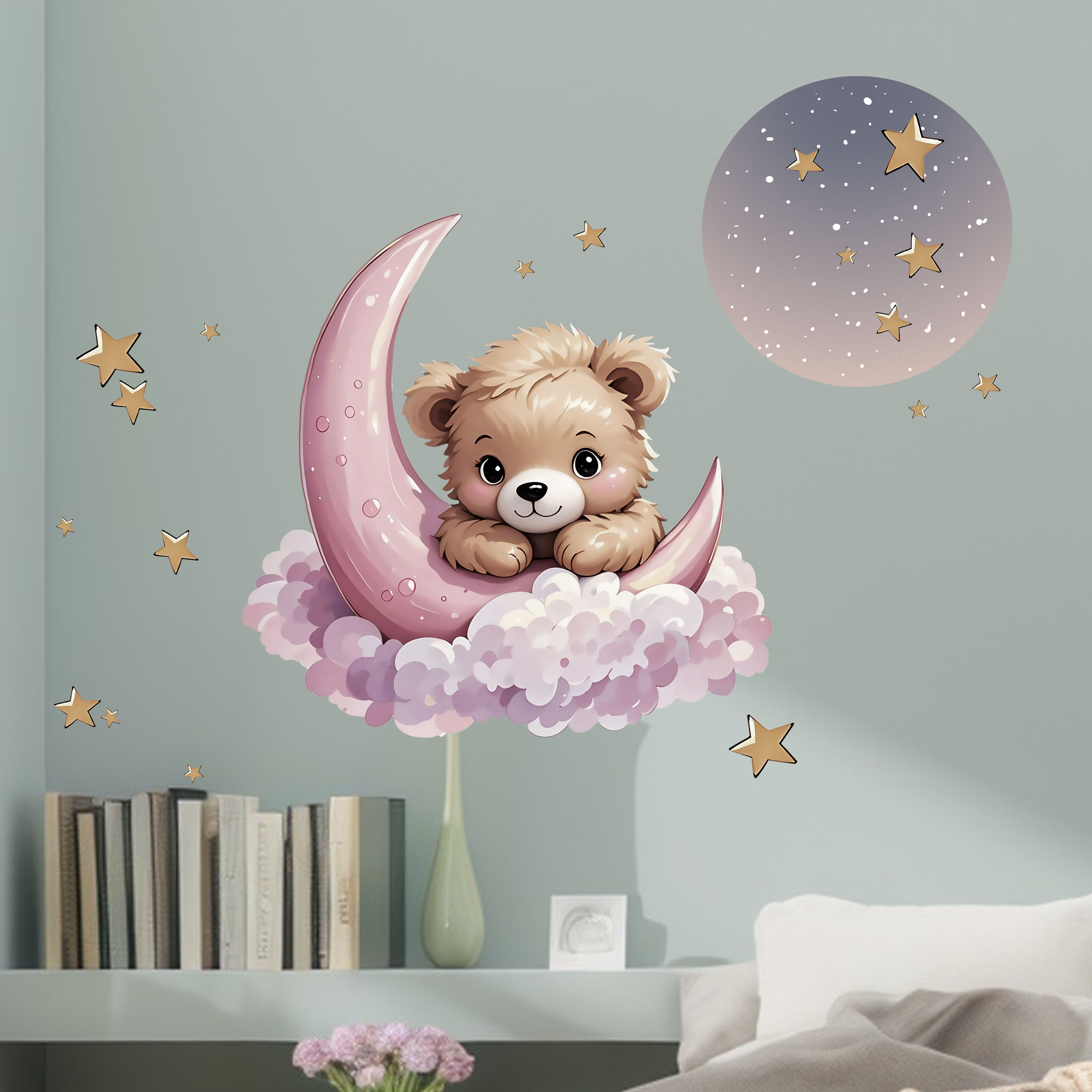 Yeni Varış Ayı Yıldız Ay Gece  - Home Decor Scrap incelemesi ve fiyatı