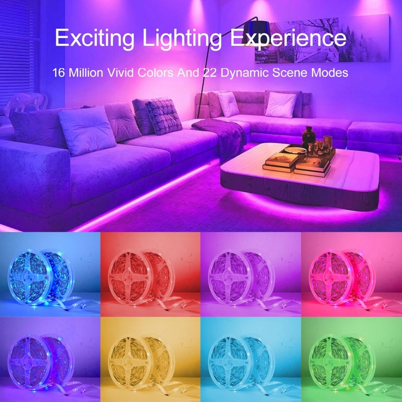 1-20m RGB LED Şerit Işıklar 5V - Home Decor Free App incelemesi ve fiyatı