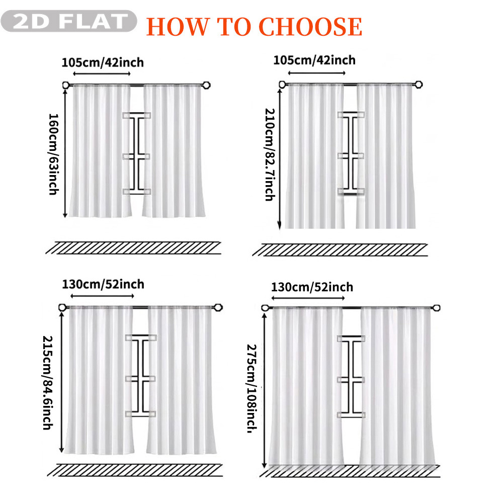 Özel Tasarım 2D Düz 2 Parça Şe - Home Decor Curtains incelemesi ve fiyatı