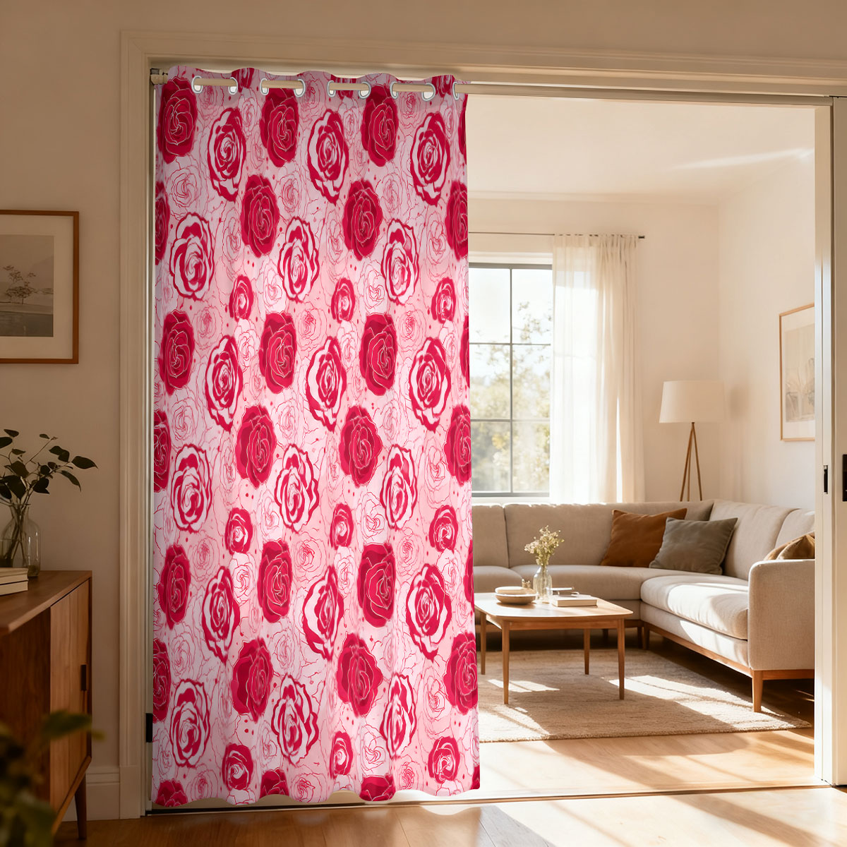 1 adet Açık Yeşil Taban Pembe  - Home Decor Curtains incelemesi ve fiyatı