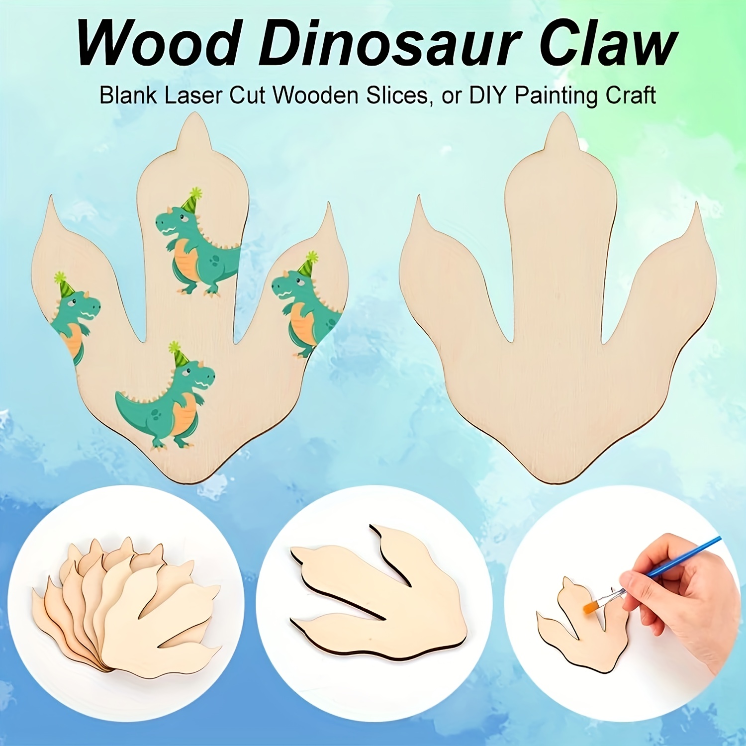10/20 Parça Ahşap Dinozor Ayak - Home Decor Scrap incelemesi ve fiyatı