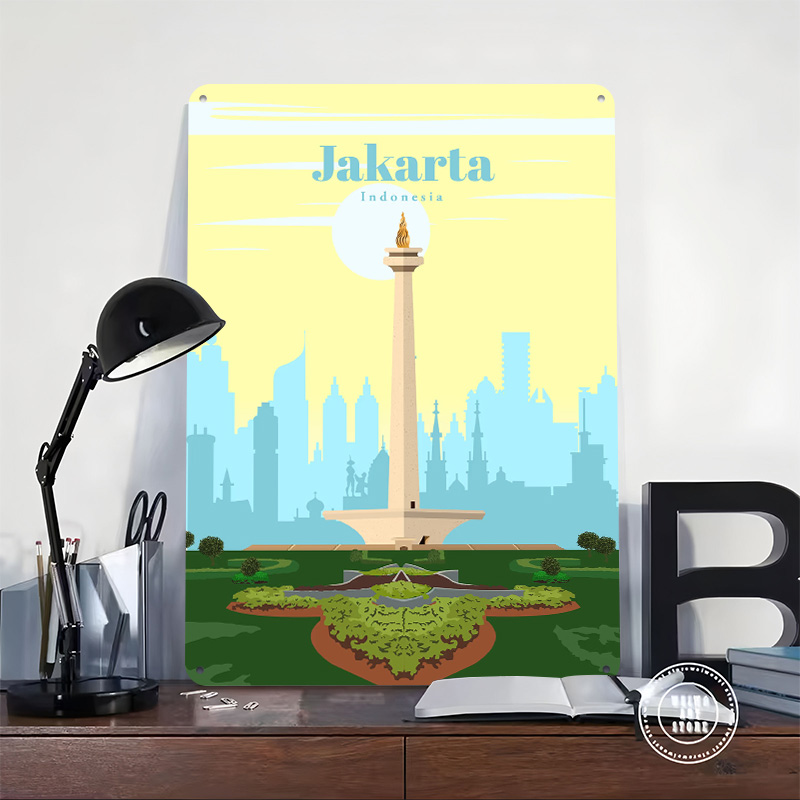 Jakarta'ya Seyahat Baskılı Pos - Home Decor Jakarta incelemesi ve fiyatı