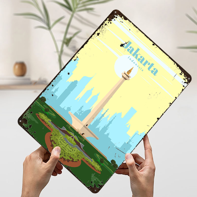 Jakarta'ya Seyahat Baskılı Pos - Home Decor Jakarta incelemesi ve fiyatı