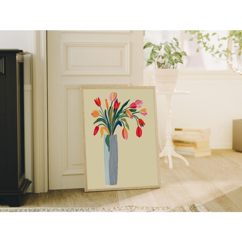 2 adet Lale Çiçekleri Kanvas D - Home Decor Trends incelemesi ve fiyatı