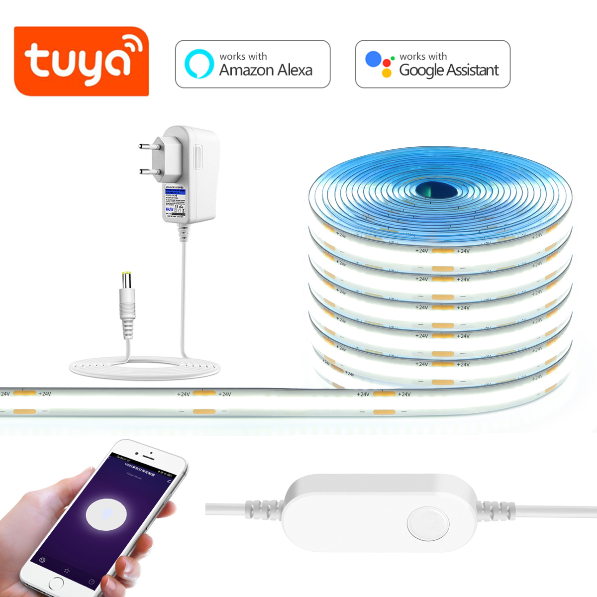 3M 5M 10M 24V COB LED Şerit Iş - Home Decor Free App incelemesi ve fiyatı