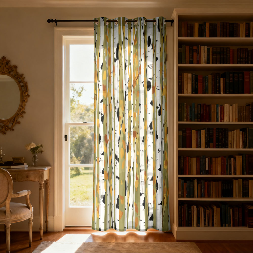 1 adet sonbahar huş ağacı orma - Home Decor Curtains incelemesi ve fiyatı