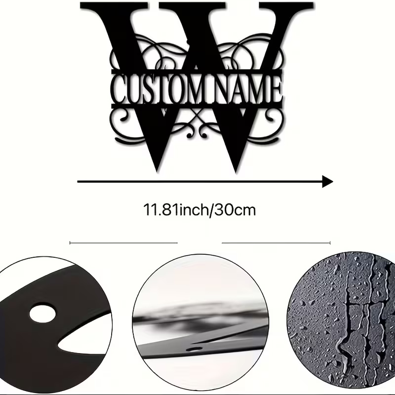Klasik Özel Monogram Metal Duv - Home Decor Furniture incelemesi ve fiyatı