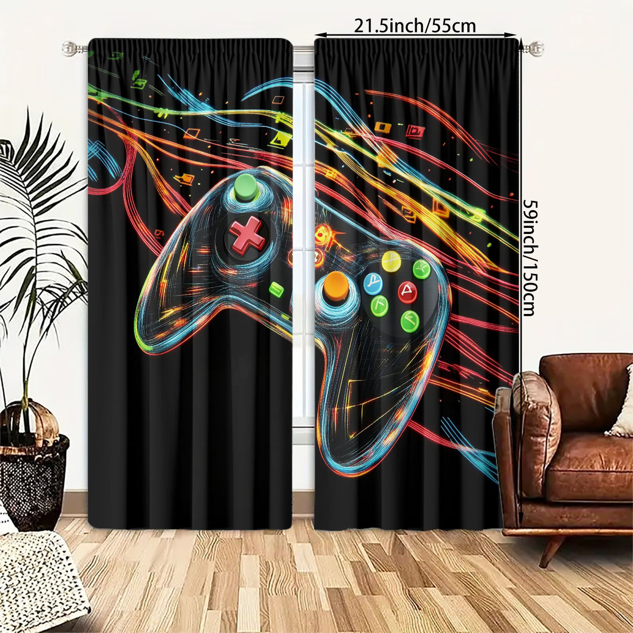 Neon Oyun Denetleyicisi Perde  - Home Decor Youtube Videos incelemesi ve fiyatı